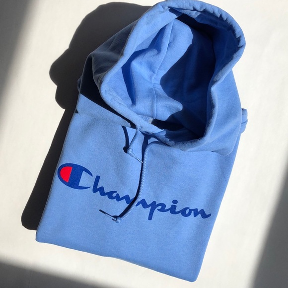 Champion Tops - CHAMPION LIGHT BLUE HOODIE!